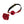 Load image into Gallery viewer, The Rose Ball Gag is displayed taken apart against a blank background. The gag has a leather strap with gold hardware and a red silicone ball in the center with a hole. A red silicone rose with a plug in the back is in front of the gag.
