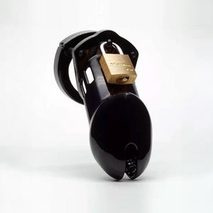 The CB-6000 Male Chastity Device in black is shown from the front against a blank background.