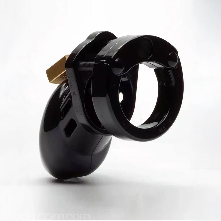 The CB-6000S Male Chastity Device in black is shown from the back against a blank background.