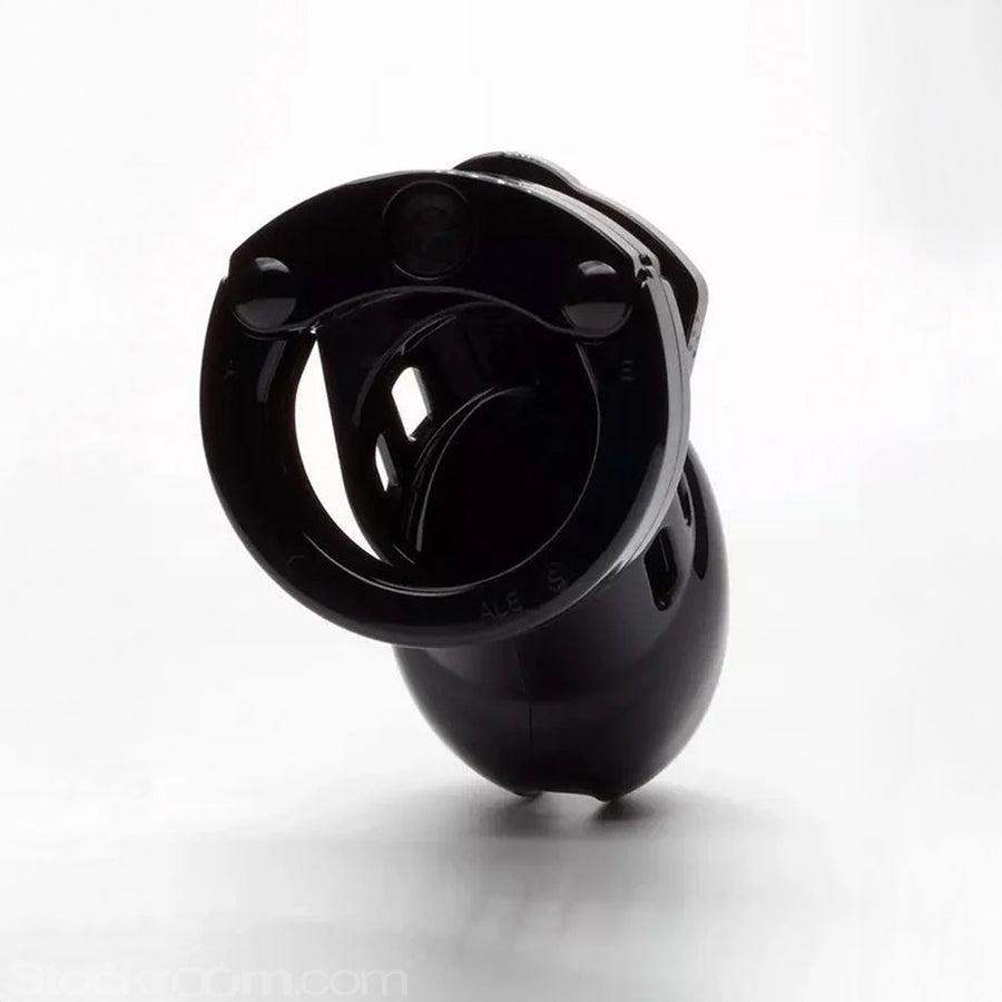 The CB-6000S Male Chastity Device in black is shown from the back against a blank background.