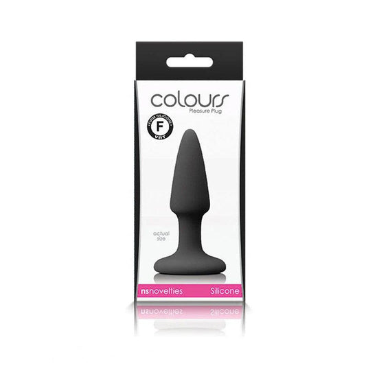 Colours Pleasures Mini Butt Plug, Black-The Stockroom