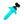 Load image into Gallery viewer, The Odile Butt Plug Dilator in Aqua is shown against a blank background. The toy has a smooth insertable portion with a flared base and a black turn key at the base.
