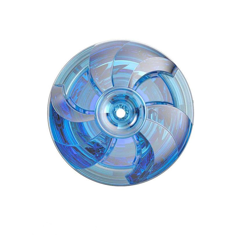 The Fleshlight Turbo Thrust Blue Ice Masturbator is shown against a blank background.