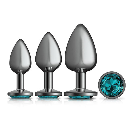Charms Gunmetal Anal Trainer Kit Teal