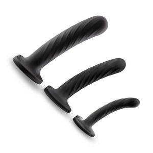 Twist Silicone Dildo Kit- Set of 3