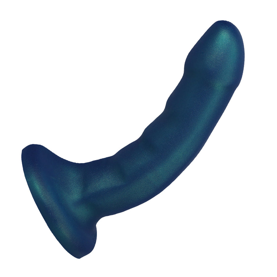 Tantus Curve Soft Silicone Dildo, Teal