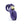 Load image into Gallery viewer, A chastity cage made of purple glitttery plastic, with a brass padlock on the top. 
