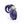 Load image into Gallery viewer, A chastity cage made of purple plastic with glitter embedded in the surface.  A brass padlock on the top keeps it closed. 
