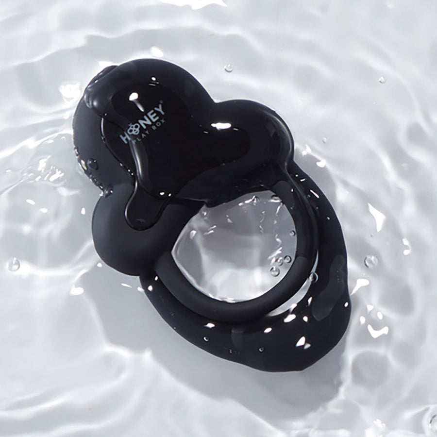 Honey Play Box Anello App-Controlled Vibrating Double Cock Ring with Clitoral Stimulator-The stockroom