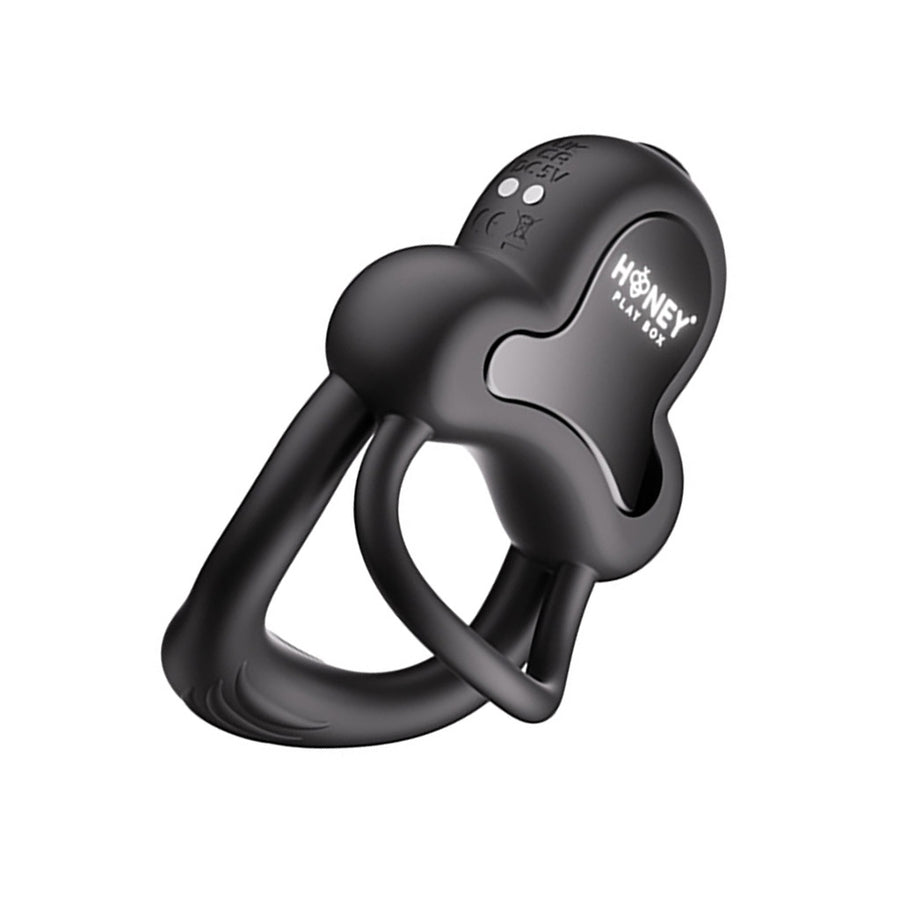 Honey Play Box Anello App-Controlled Vibrating Double Cock Ring with Clitoral Stimulator-The stockroom