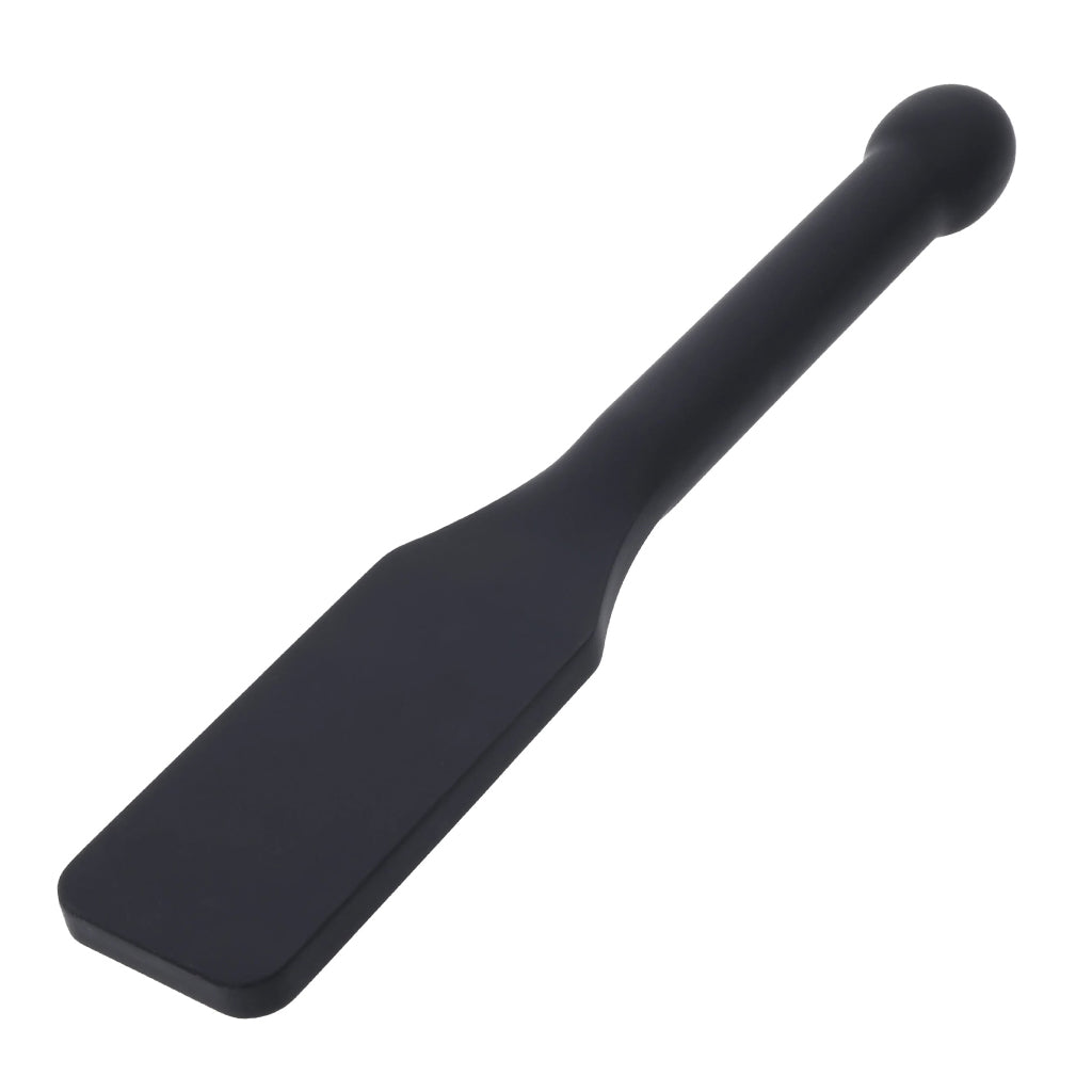 Black paddle on a white background