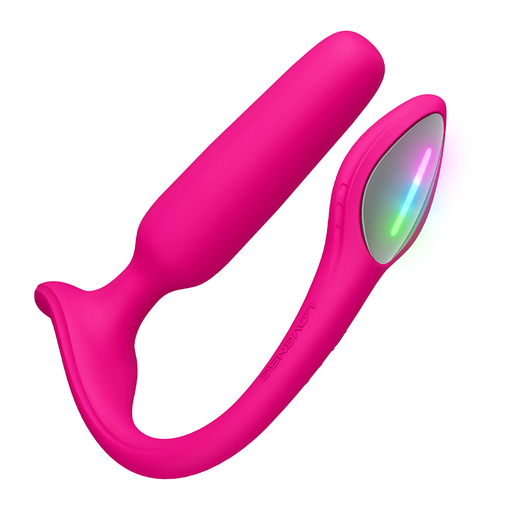 The Lovense Lush anal dual vibrator is shown on a white background