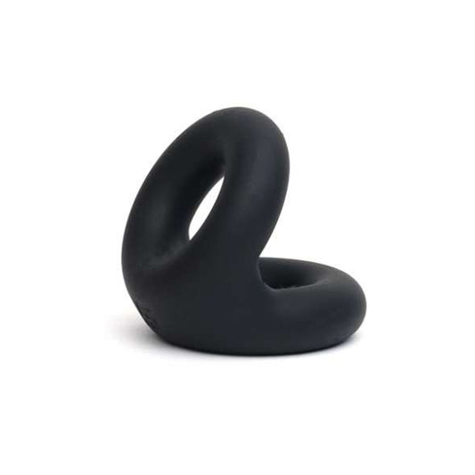 The side of the rugby cock and balls ring is shown on a white background 