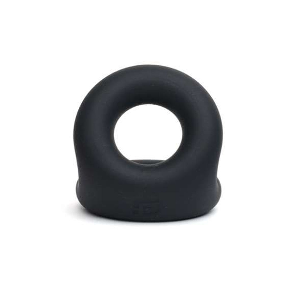 The front of the rugby cock and balls ring is shown on a white background