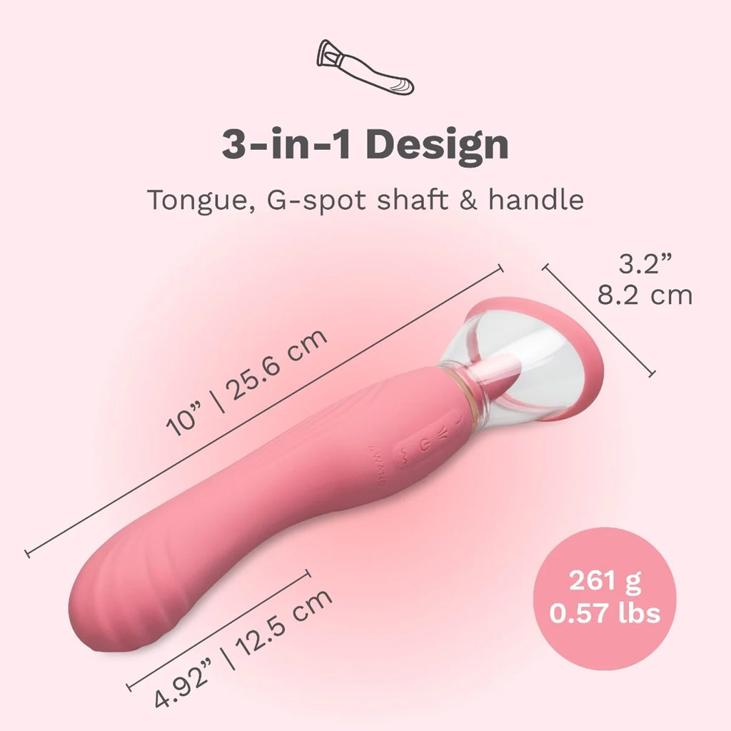 Le Wand Lick Clitoral Suction & G-Spot Vibrator-The Stockroom
