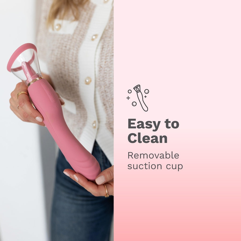 Le Wand Lick Clitoral Suction & G-Spot Vibrator-The Stockroom