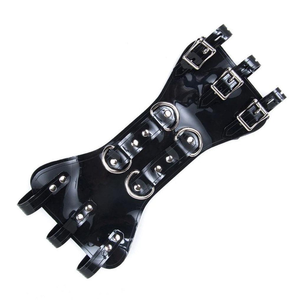 The  Black PVC Waist Cincher is displayed against a blank background.
