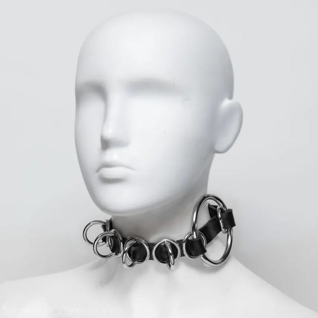 Ophelia Asymmetrical O-Ring Collar-The stockroom