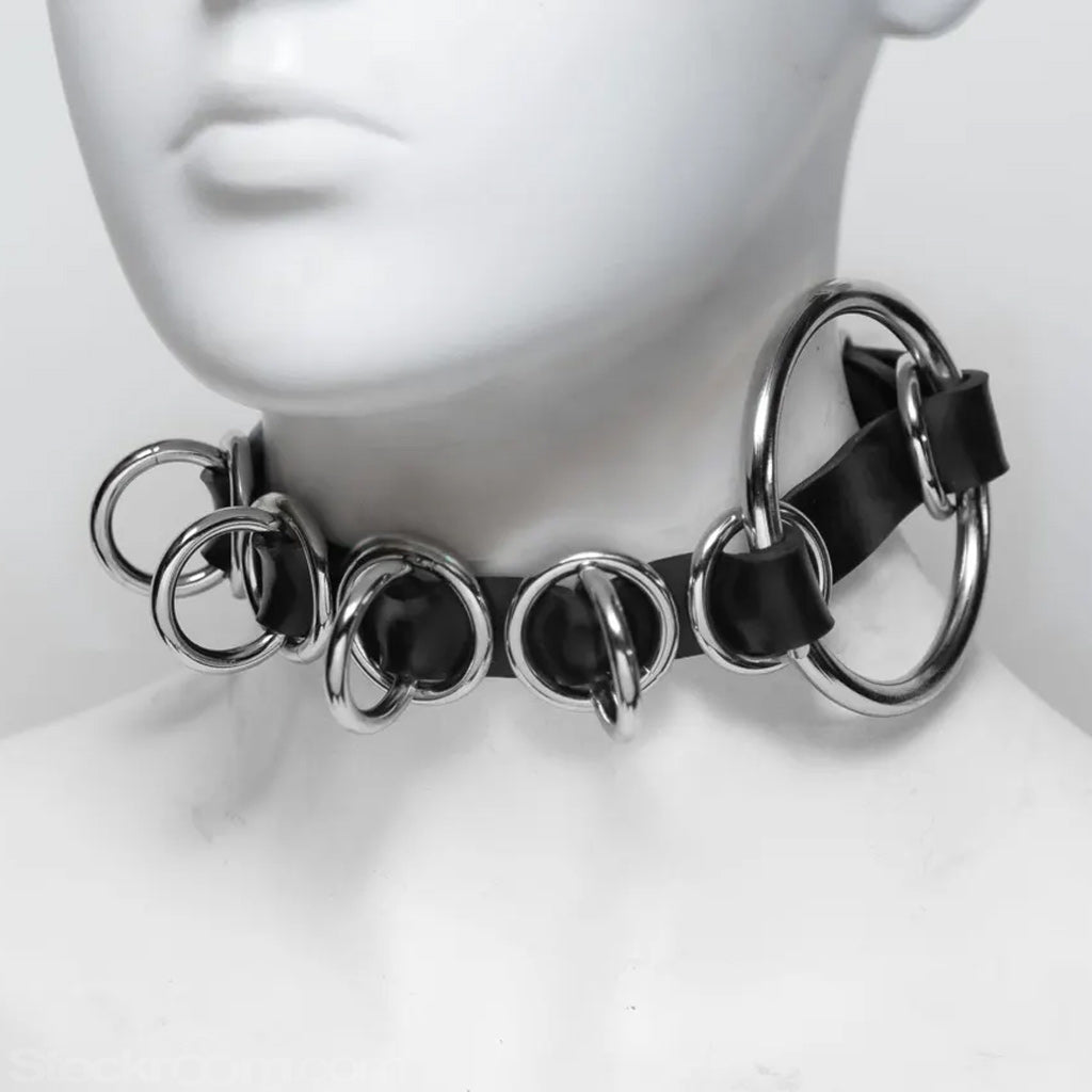 Ophelia Asymmetrical O-Ring Collar-The stockroom