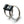 Load image into Gallery viewer, The Double-O Cock Ring, made of two silver metal cock rings lined up next to each other and connected by a small piece of black leather, is displayed against a blank background.
