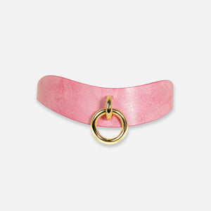 Luxury Leather Day Collar by Neon Coyotes, Blush