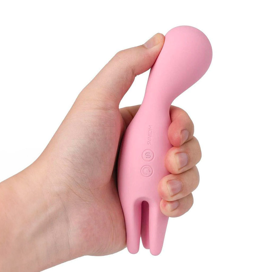 SVAKOM Nymph Soft Moving Finger Vibrator, Pink-The Stockroom