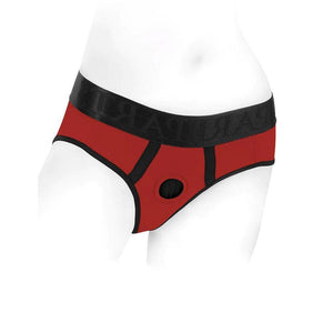 Tomboi Harness Red/Black Nylon Briefs by Spareparts-The Stockroom