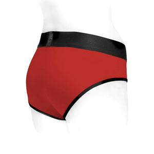 Tomboi Harness Red/Black Nylon Briefs by Spareparts-The Stockroom