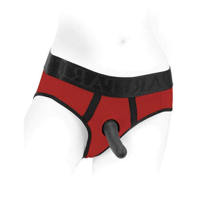 SpareParts Tomboii Nylon Boxer Briefs Harness Black/Red Size 3XL – The Haus  of Shag