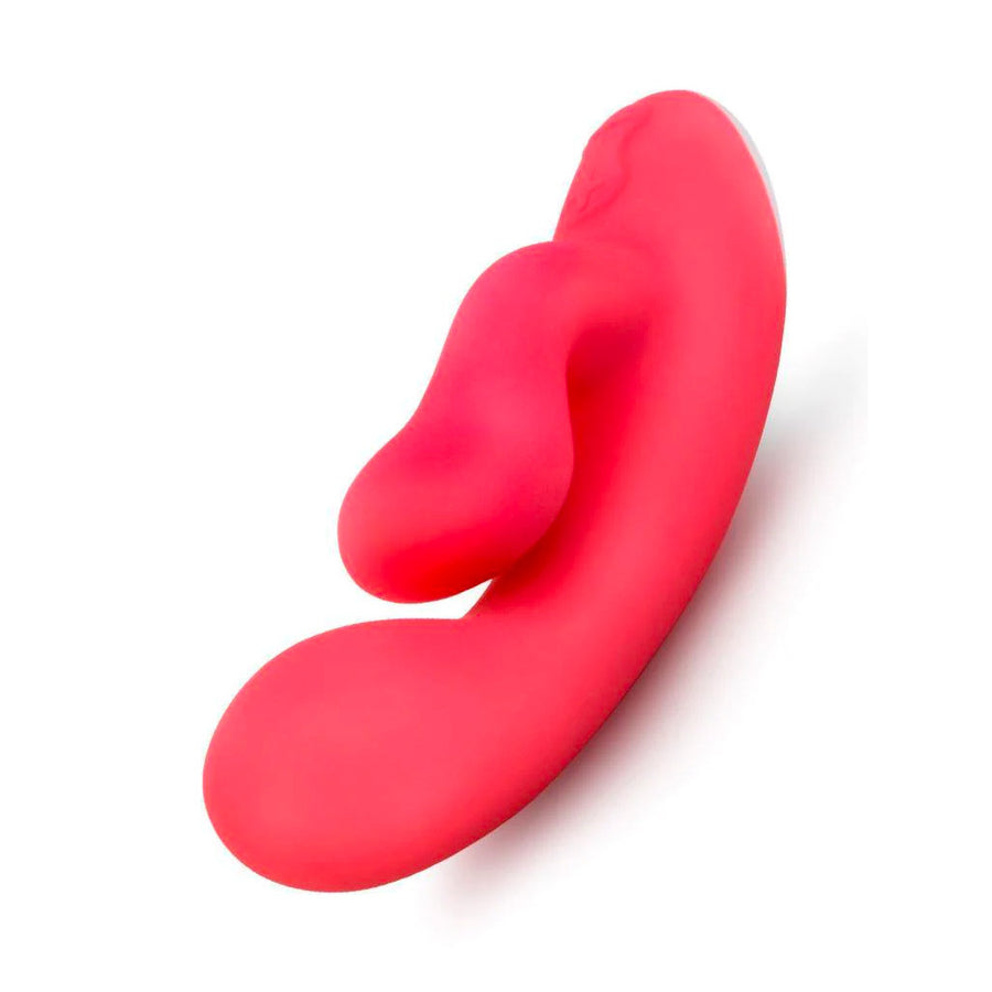 The Cerise Hop Trix Rabbit Vibrator is displayed against a blank background.