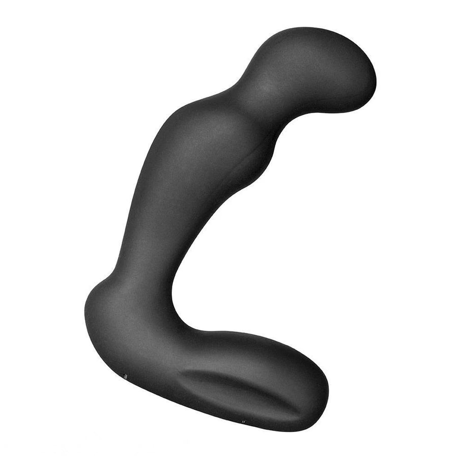 The Electrastim "Sirius" Silicone Noir Prostate Massager is displayed against a blank background without any wires plugged into it.