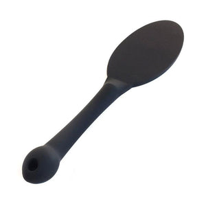 The matte black Tantus Gen Mini Silicone Paddle is displayed against a blank background.