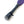 Load image into Gallery viewer, A close-up of the Purple Devil Leather Flogger By Dragontailz handle is displayed against a blank background, showing the silver ornamental cap on the end of the handle. 

