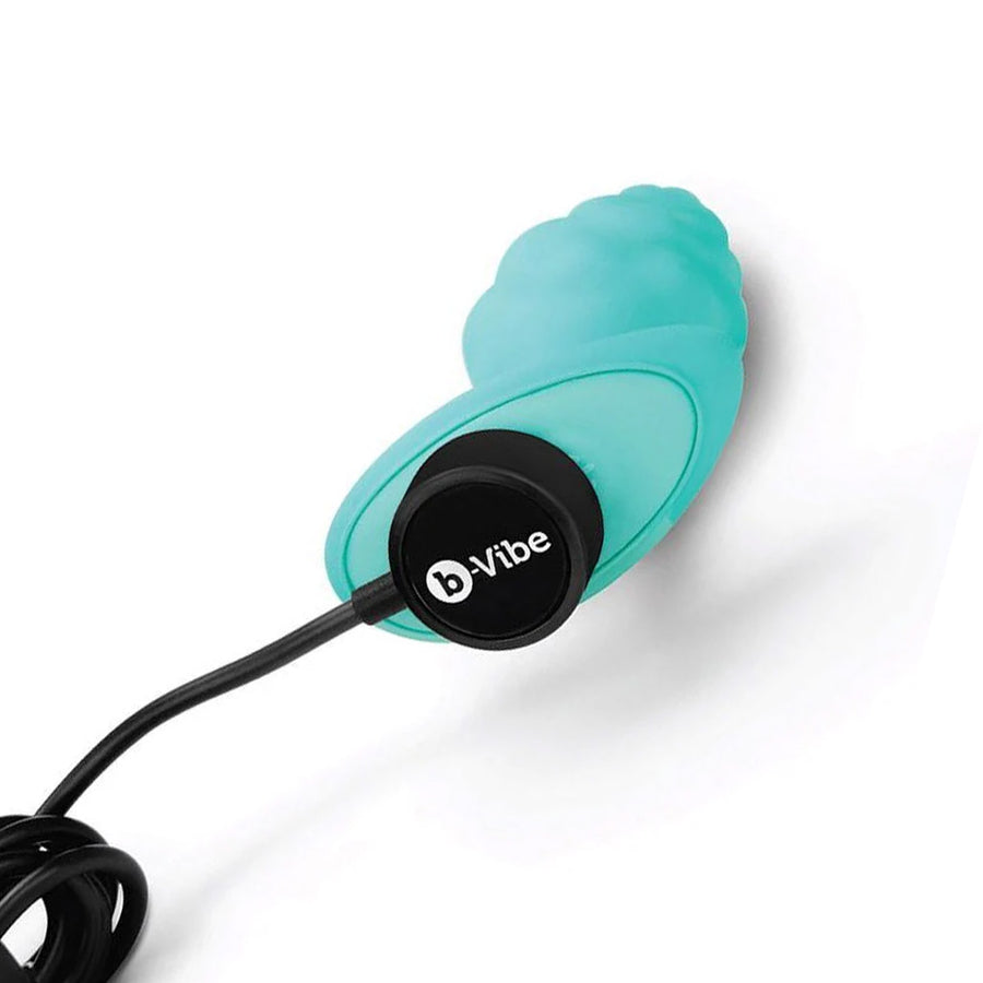 b-Vibe Texture Butt Plug Bump, Aqua, Small-The Stockroom