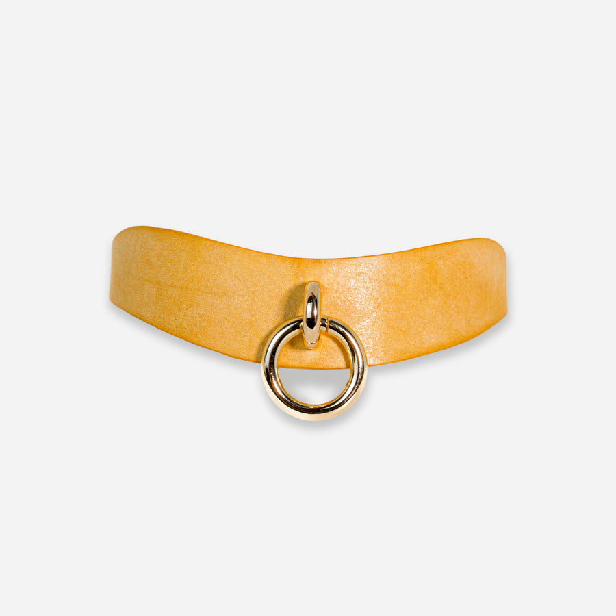 Luxury Leather Day Collar by Neon Coyotes, Golden Hour