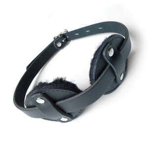 The Adjustable Aviator Blindfold is displayed against a blank background. The eye covers are lined with black fleece on the inside.