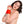 Load image into Gallery viewer, A nude woman with dark, curly, shoulder-length hair is shown against a blank background. Her arms are pulled together in front of her, covering her breasts, and her wrists are wrapped together with red Kinklab Bondage Tape, which looks like duct tape.
