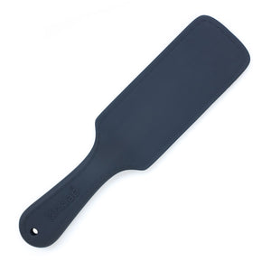 The Kinklab Thunderclap Electro Conductive Paddle Neon Wand® Attachment is displayed against a blank background. The paddle has decorative stitching along the border and has a small hole at the bottom of the handle.