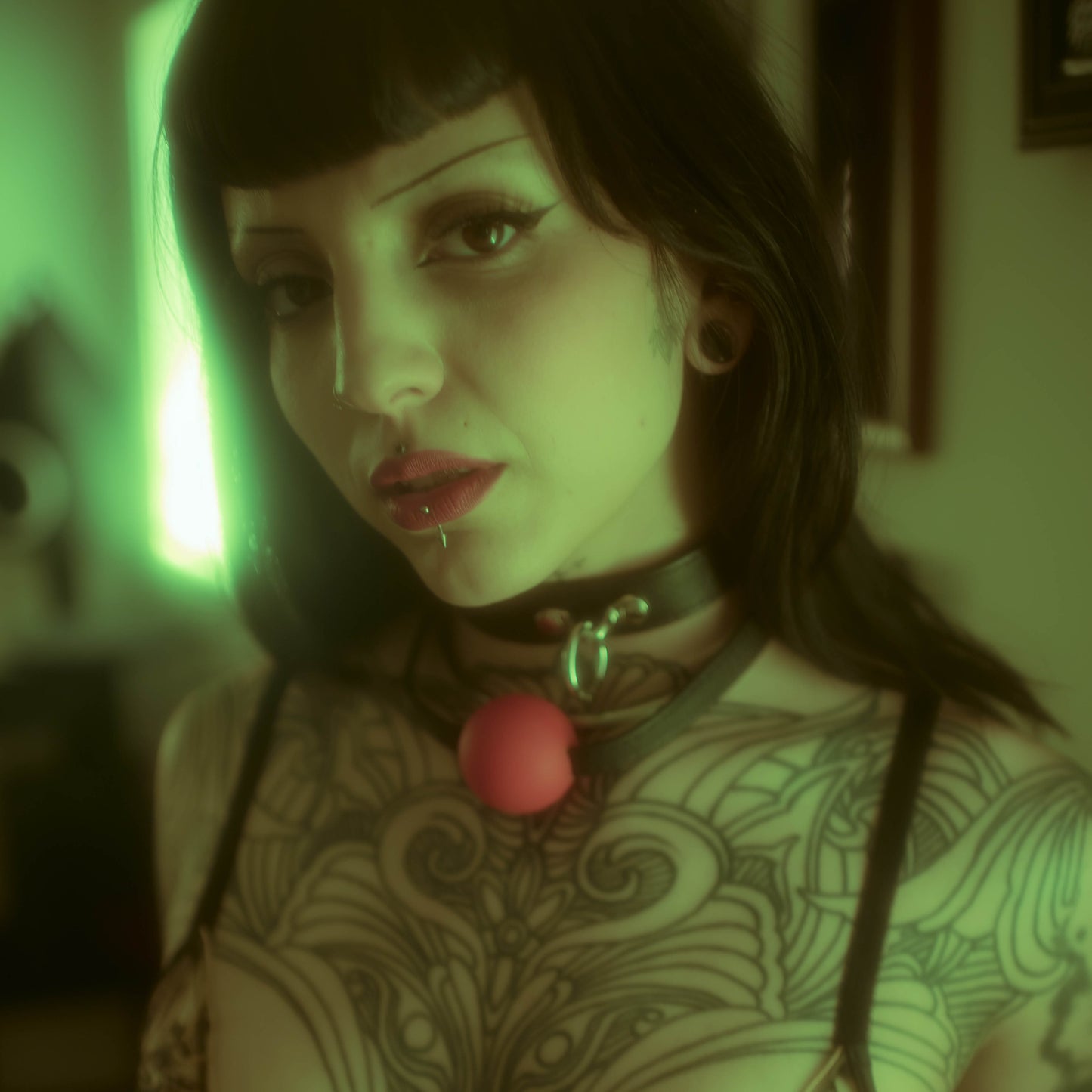 Silicone Ball Gag w/ Garment Leather Strap