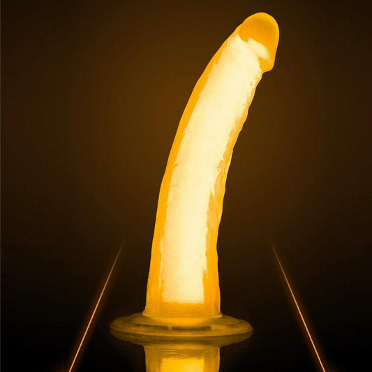 Neo Elite Glow in the Dark Realistic Silicone Dildo, 7.5"-The Stockroom