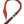 Load image into Gallery viewer, The Cow Leather Interchangeable Dragontail in Red is shown attached to a Black Interchangeable Handle against a blank background.
