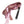 Load image into Gallery viewer, The Metallic Cow Leather Interchangeable Flogger Head 1&quot; in Pink is shown attached to the Black Interchangeable Handle against a blank background.
