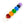 Load image into Gallery viewer, The Rainbow Bubble Glass Dildo With Dichroic Bulb is shown against a blank background. The dildo is made up of a series of stacked orbs, each one in a different color of the rainbow.
