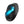 Load image into Gallery viewer, The Arcwave Ion Pleasure Air Masturbator is shown against a blank background. The toy is matte black and ring shaped, and is shown with a blue light beam shooting outwards and upwards inside of the ring.
