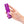 Load image into Gallery viewer, A hand is shown holding a Dark Cherry Le Wand Chrome Deux Bullet Vibrator against a blank background.
