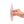 Load image into Gallery viewer, A hand is shown holding up a Le Wand Crystal Slim Wand made of Rose Quartz against a blank background.
