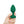 Load image into Gallery viewer, A hand is shown holding up the b-Vibe Vibrating Jewel Butt Plug in Emerald against a blank background.
