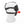 Load image into Gallery viewer, The Silicone Ball Gag And Blindfold Head Harness is shown on a mannequin head from the side. The red silicone ball gag connects to the chin straps.
