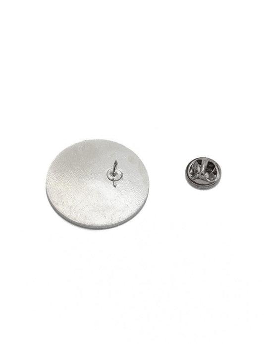The back of the Stockroom Enamel Pin and the pin clasp are shown against a blank background.