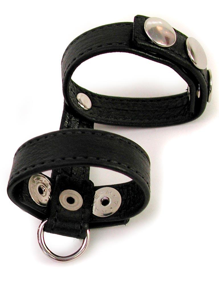 Leather Cock Harness with D-Ring-The Stockroom